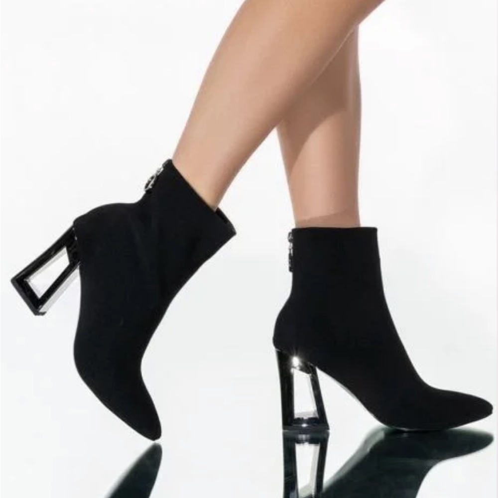 Azalea Wang Geometric Block Heel Bootie - image 5